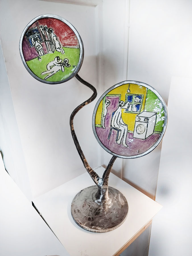 Psychotic Mirror Sculpture close up